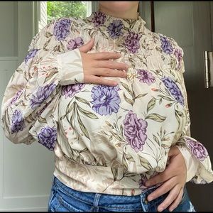 ASTR The Label Vintage Floral Blouse